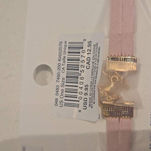 NWT American Eagle Outfitters Gold Resin Friendship Bracelet 2 pack Pink Brown - Picture 4 of 4